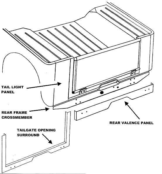 Rear End Assembly Diagram for CJ2A, CJ3A, CJ3B and CJ5 Jeep 1946-1975 Tub/Body