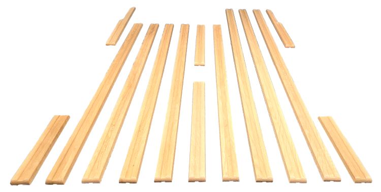 WILLYS Wagon '46-'51 - Rear Cargo Floor Wood Bed Rails - 2.5" Wide