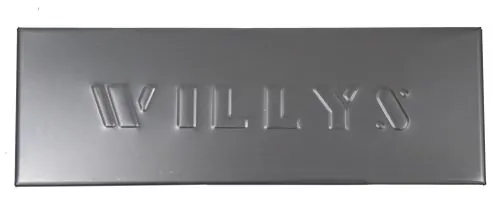 Large WILLYS Stamped Wall Hanger