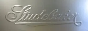 Studebaker Script Stamped Panel